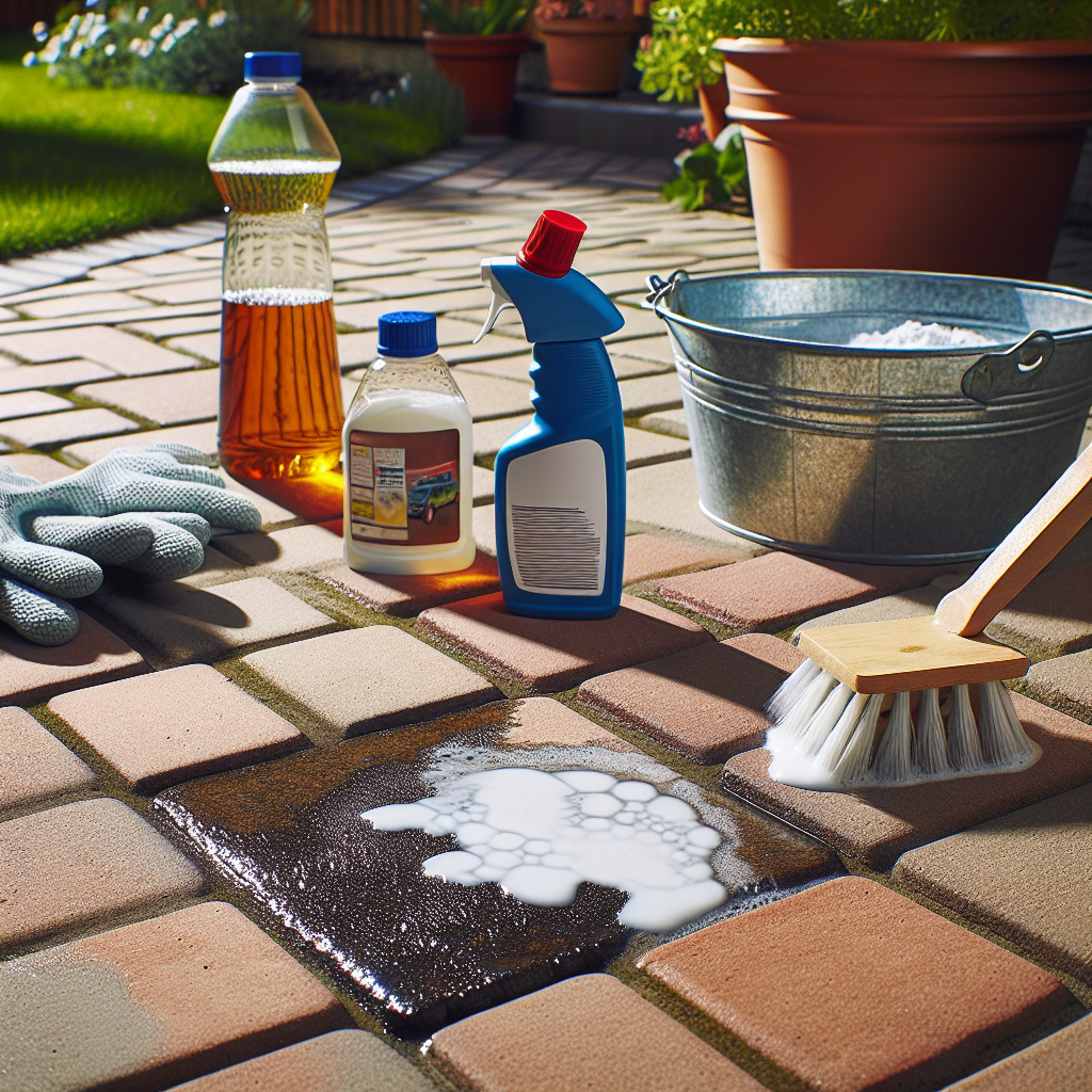 jak usunąć olej z kostki brukowej domowym sposobem