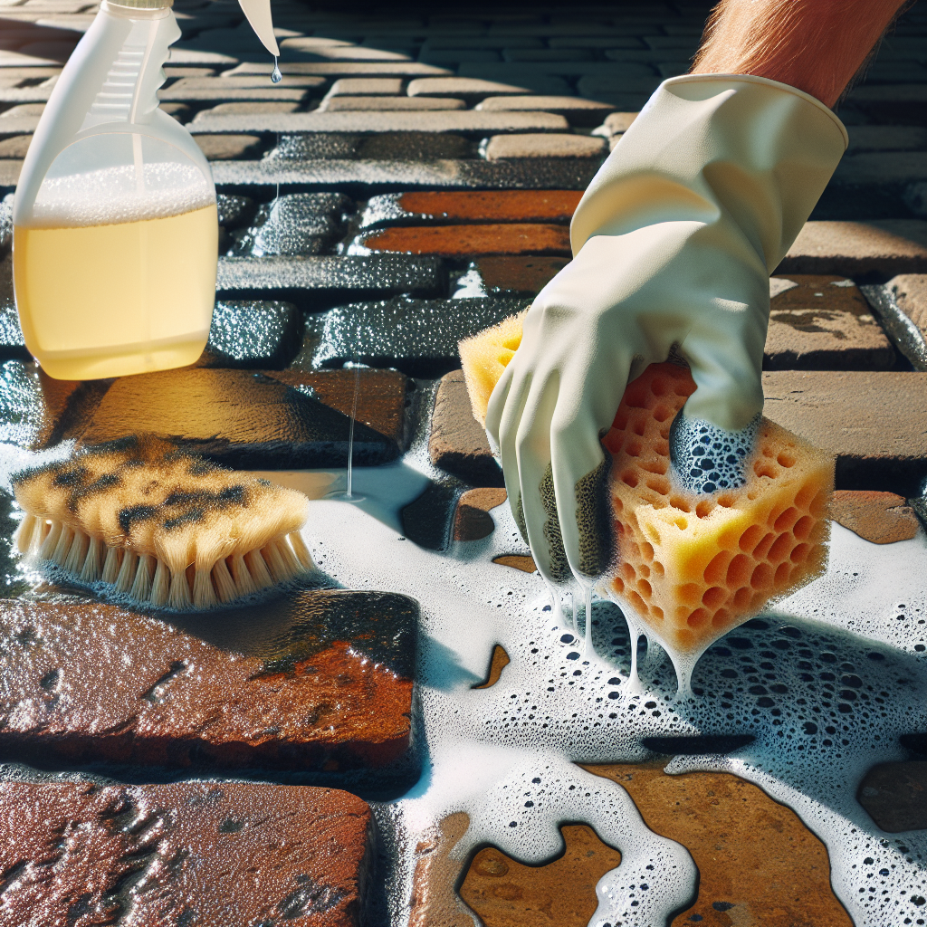 usuwanie plam oleju z kostki