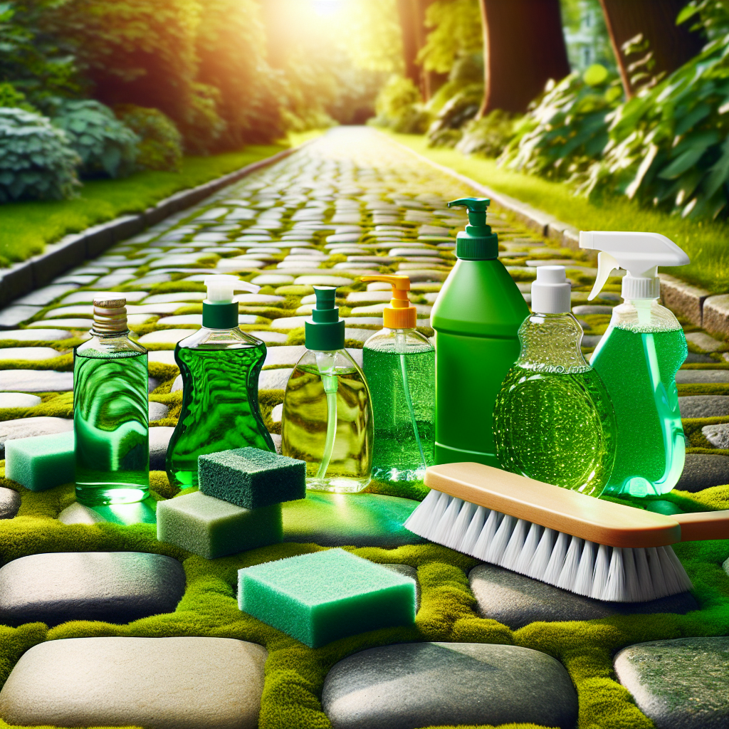 zielona kostka brukowa jak czyścić