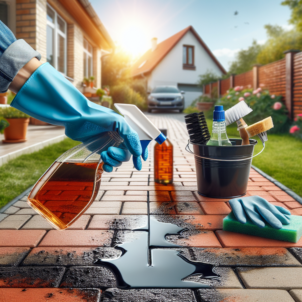 plamy z oleju na kostce domowe sposoby