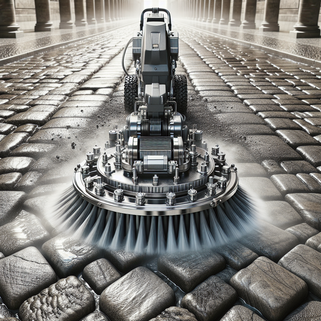 mechaniczne czyszczenie kostki brukowej