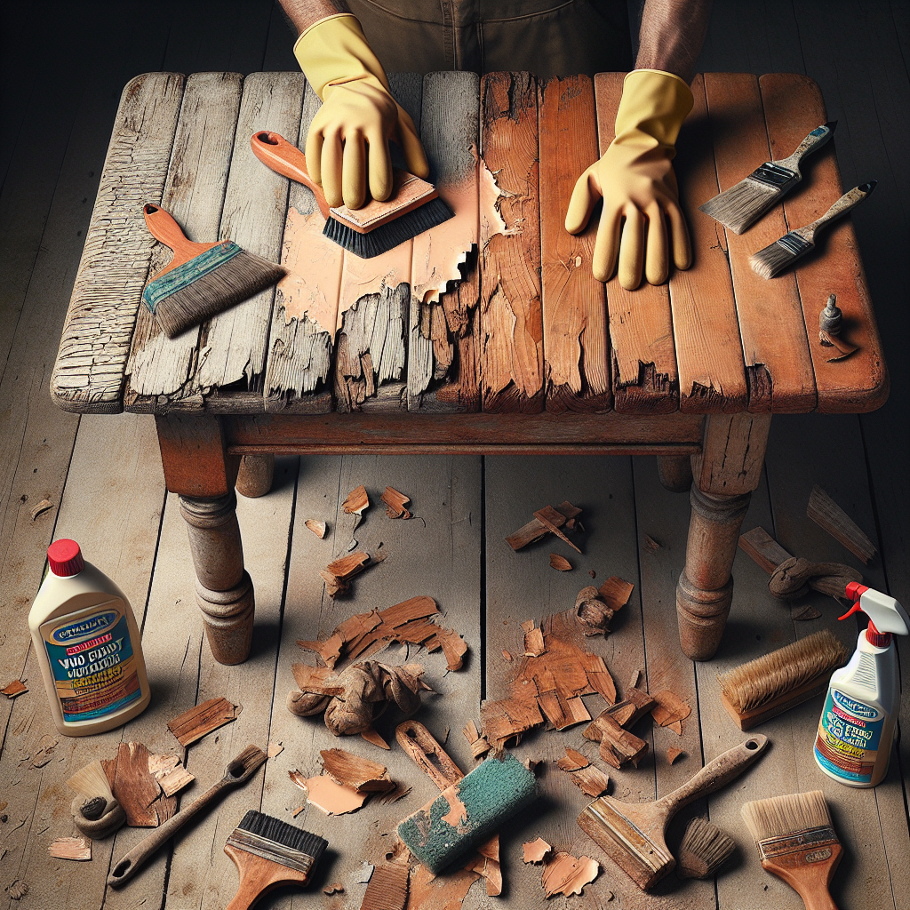 preparat do usuwania farby z drewna