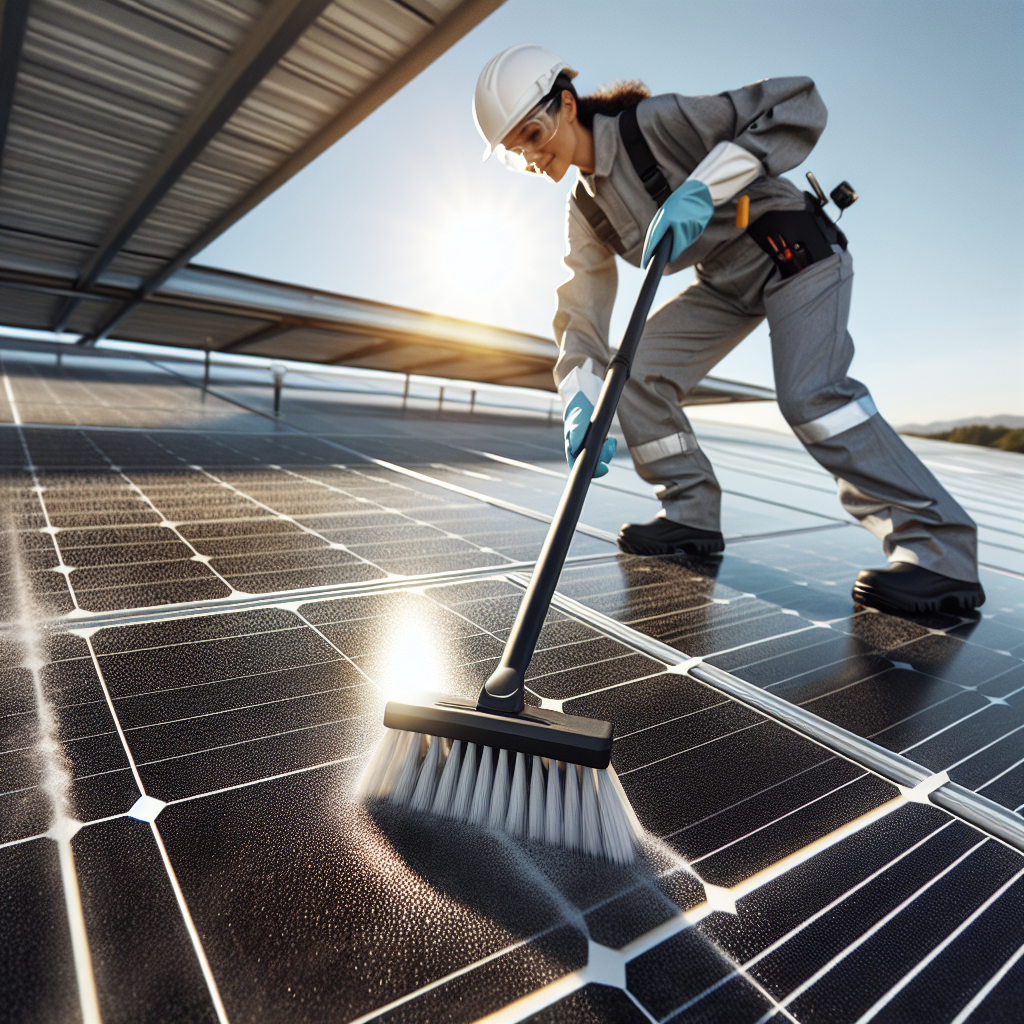 szczotka do czyszczenia paneli fotowoltaicznych