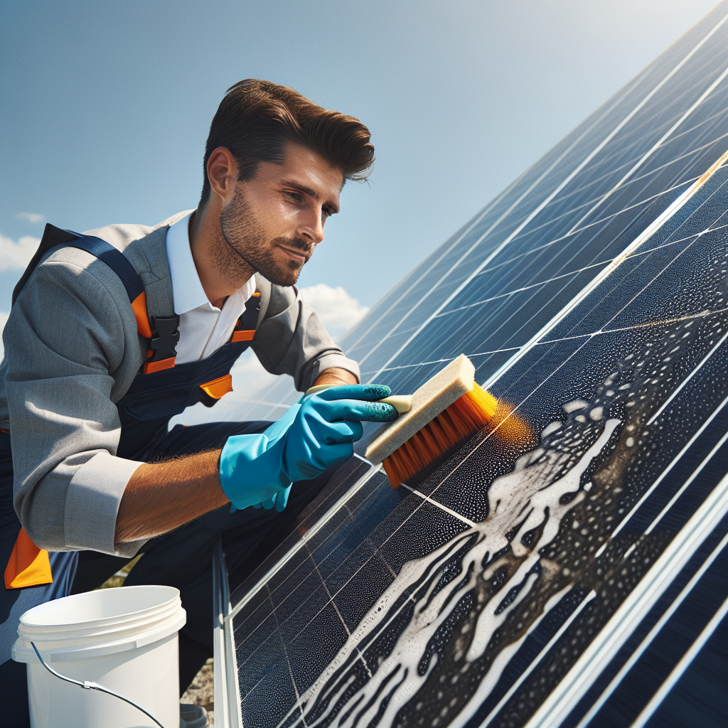 czyszczenie paneli fotowoltaicznych z tłuszczu