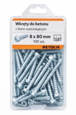 Wkręty do betonu z łbem sześciokątnym
