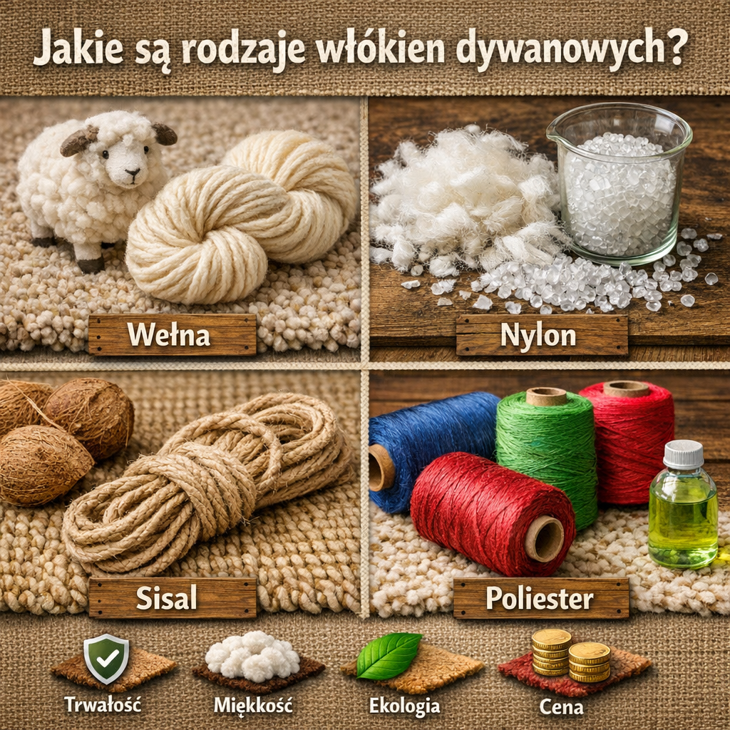 Jakie są rodzaje włókien dywanowych?