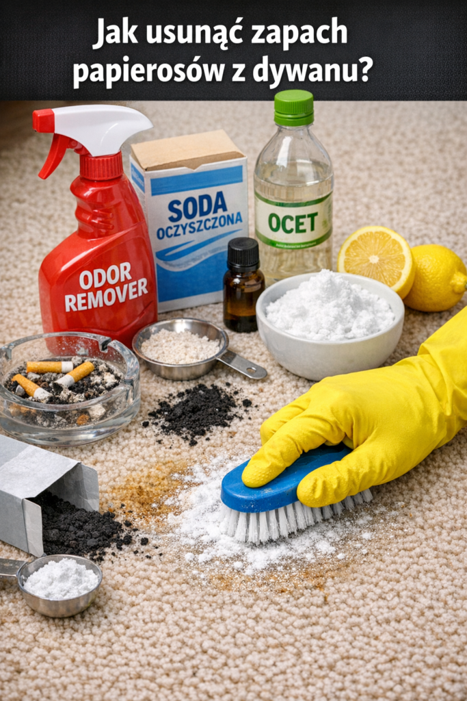 Jak usunąć zapach papierosów z dywanu?