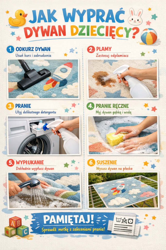 Jak wyprać dywan dziecięcy?