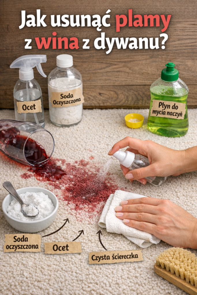 Jak usunąć plamy z wina z dywanu?
