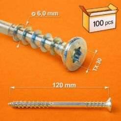 Wkręty do poziomowania łat 6×120 mm TORX