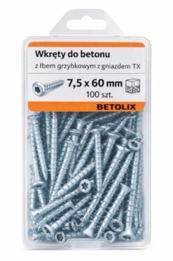 Wkręt do betonu z łbem grzybkowym z gniazdem TX