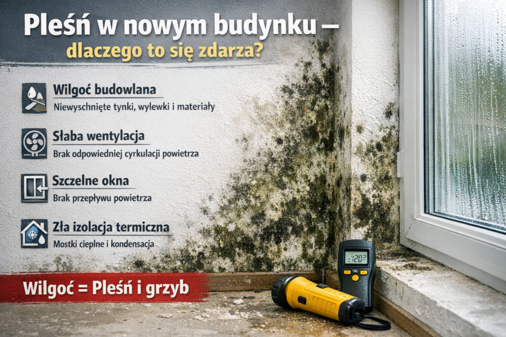 Pleśń w nowym budynku – dlaczego to się zdarza?