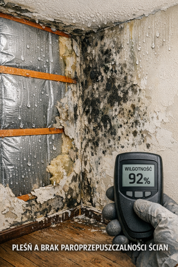 Pleśń a brak paroprzepuszczalności ścian