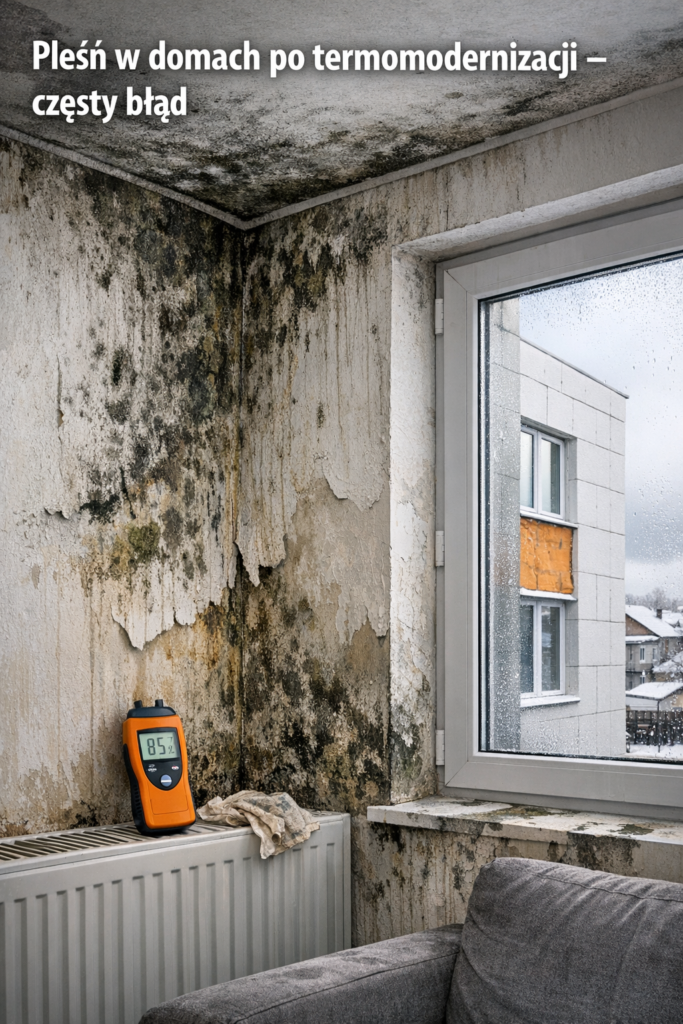 Pleśń w domach po termomodernizacji – częsty błąd