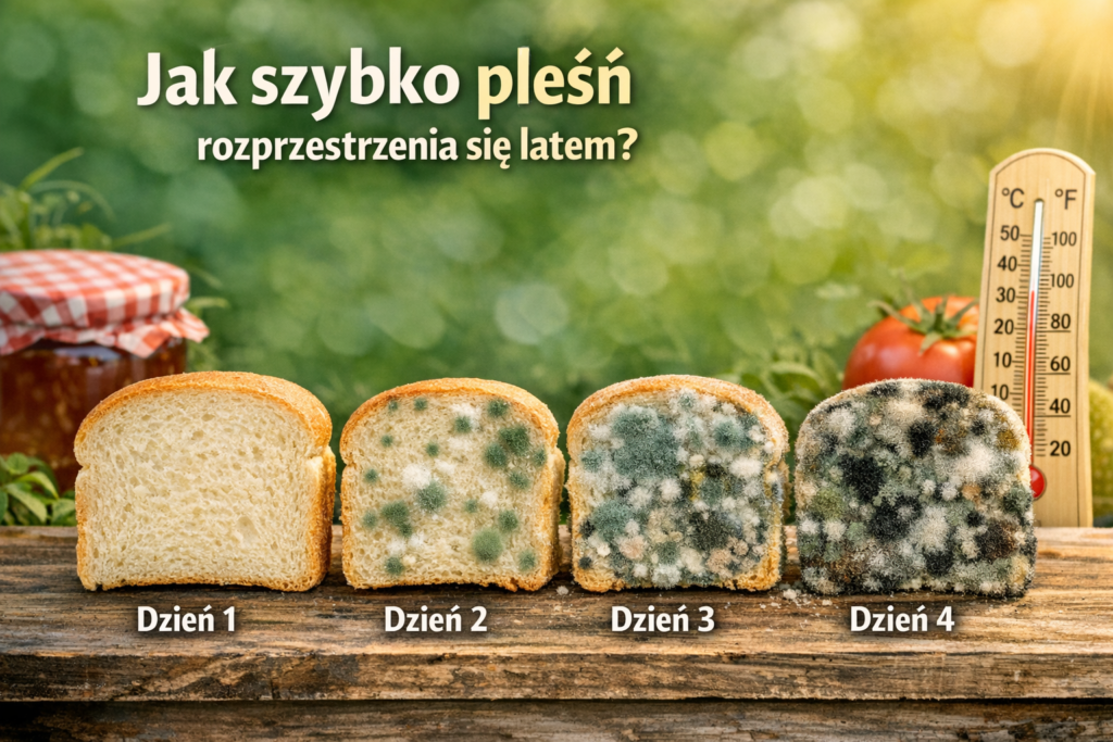 Jak szybko pleśń rozprzestrzenia się latem?