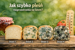 Jak szybko pleśń rozprzestrzenia się latem?