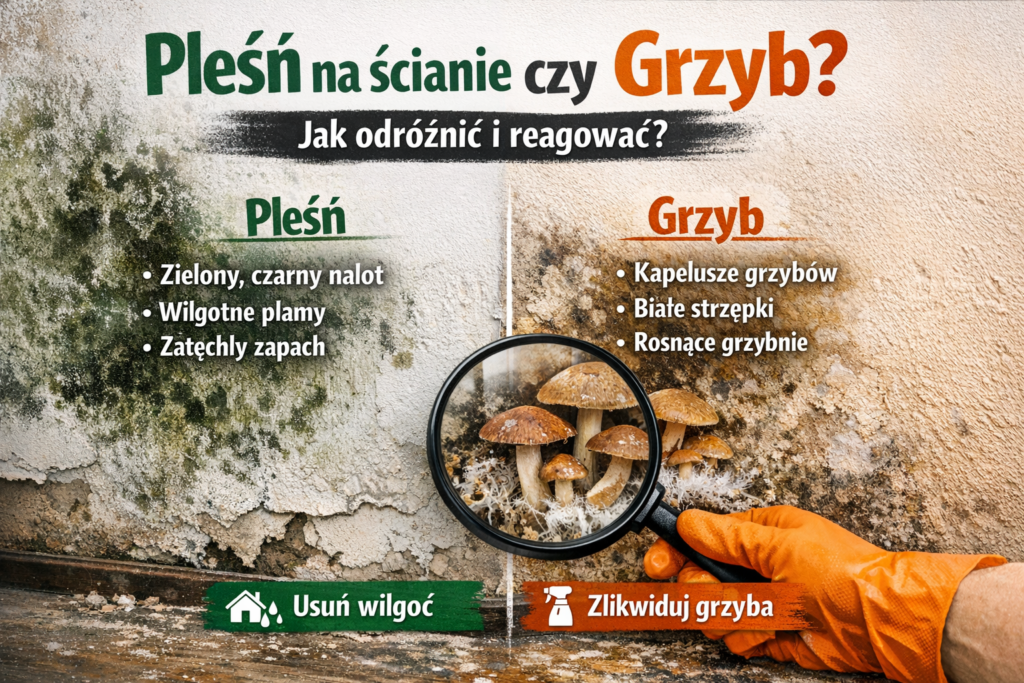 Pleśń na ścianie czy grzyb? Jak odróżnić i reagować?