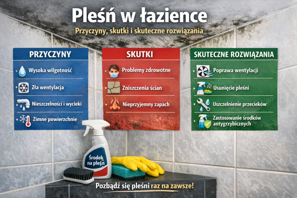Pleśń w łazience – przyczyny, skutki i skuteczne rozwiązania