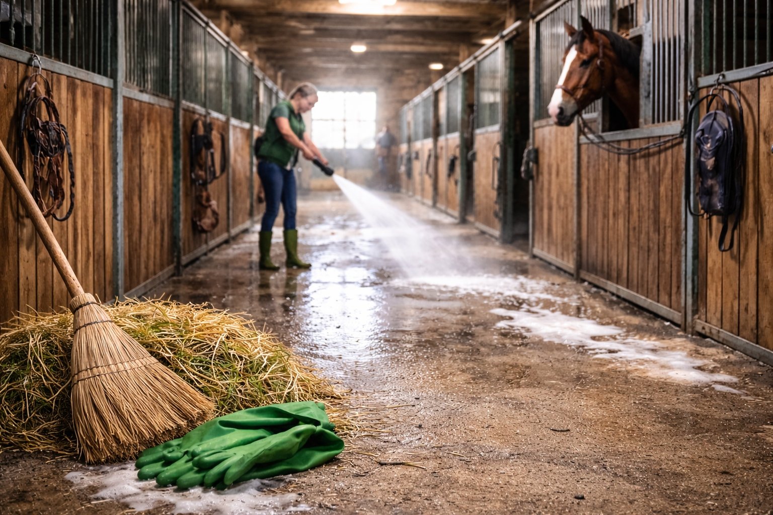 Czyszczenie stajni
