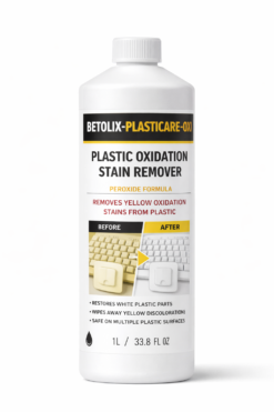 Preparat do usuwania żółtego nalotu z plastiku.