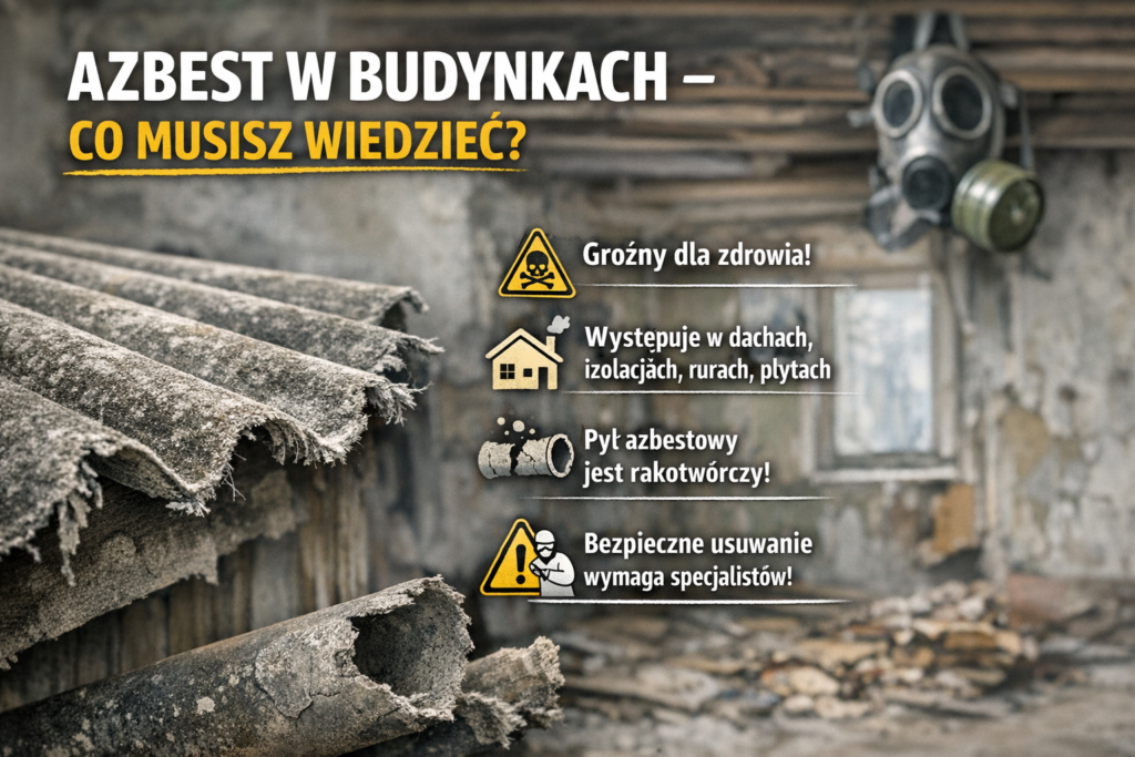 Azbest w budynkach – co musisz wiedzieć?