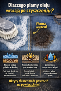 Dlaczego plamy oleju wracają po czyszczeniu?