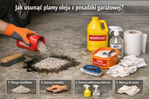 Jak usunąć plamy oleju z posadzki garażowej?