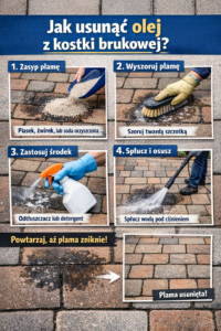 Jak usunąć olej z kostki brukowej?