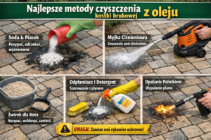 Najlepsze metody czyszczenia kostki brukowej z oleju