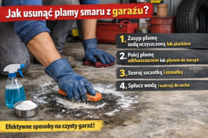 Jak usunąć plamy smaru z garażu?