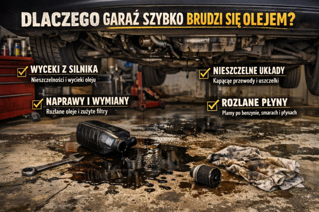 Dlaczego garaż szybko brudzi się olejem?