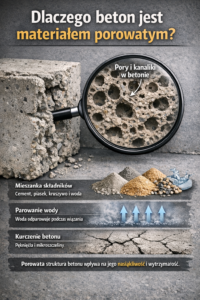 Dlaczego beton jest materiałem porowatym?