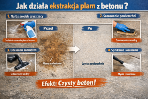 Jak działa ekstrakcja plam z betonu?