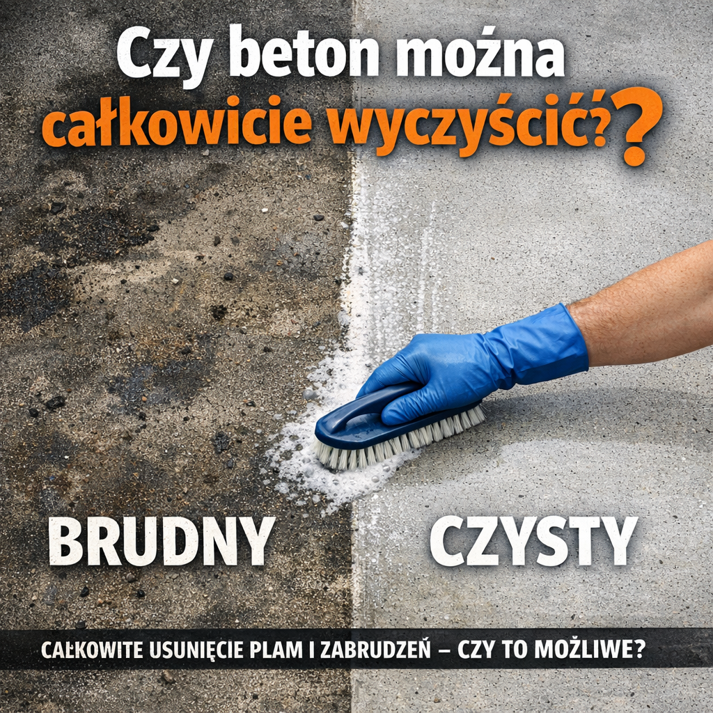 Czy beton można całkowicie wyczyścić?
