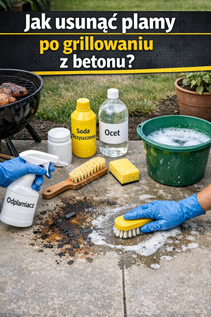 Jak usunąć plamy po grillowaniu z betonu?