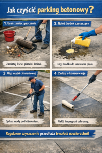 Jak czyścić parking betonowy?