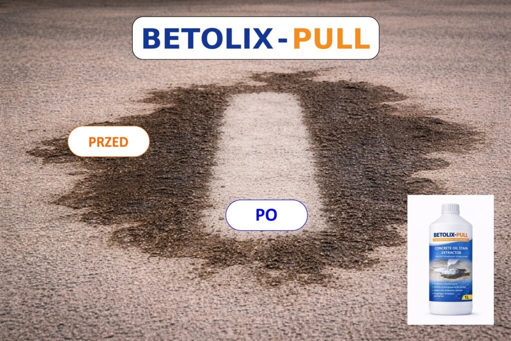 Usuwanie plam oleju z betonu