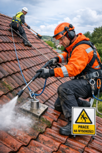Czyszczenie dachów a bezpieczeństwo pracy