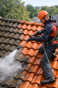 Czyszczenie dachów z dachówki ceramicznej