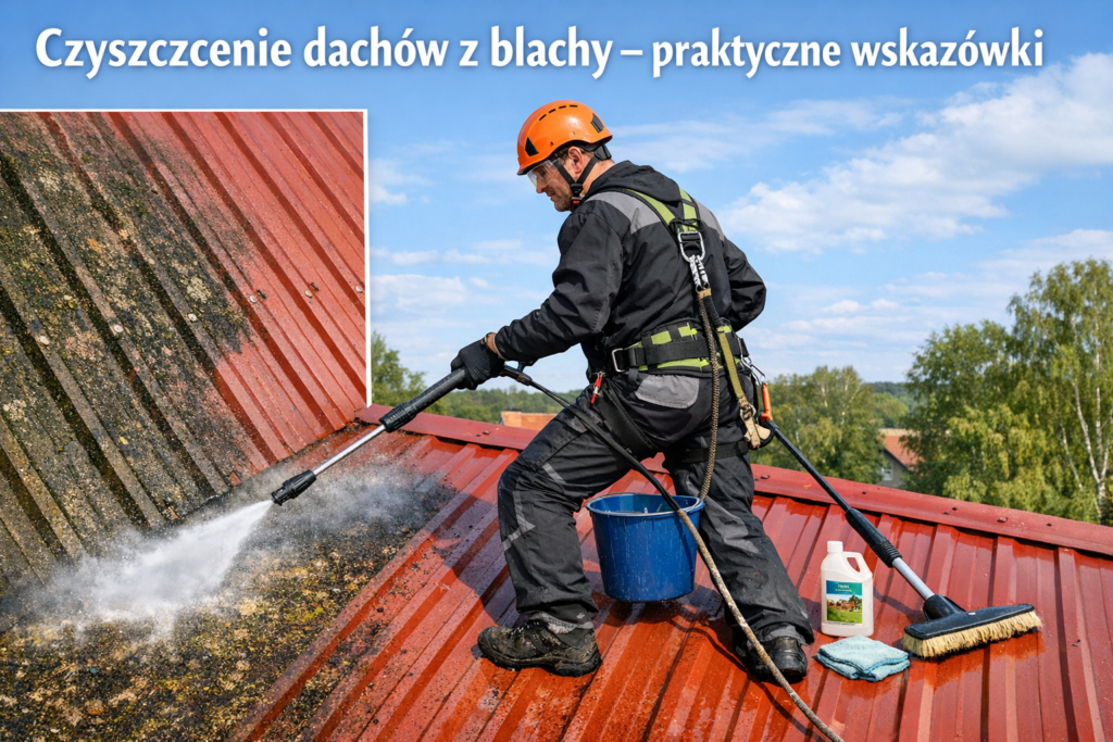 Czyszczenie dachów z blachy – praktyczne wskazówki
