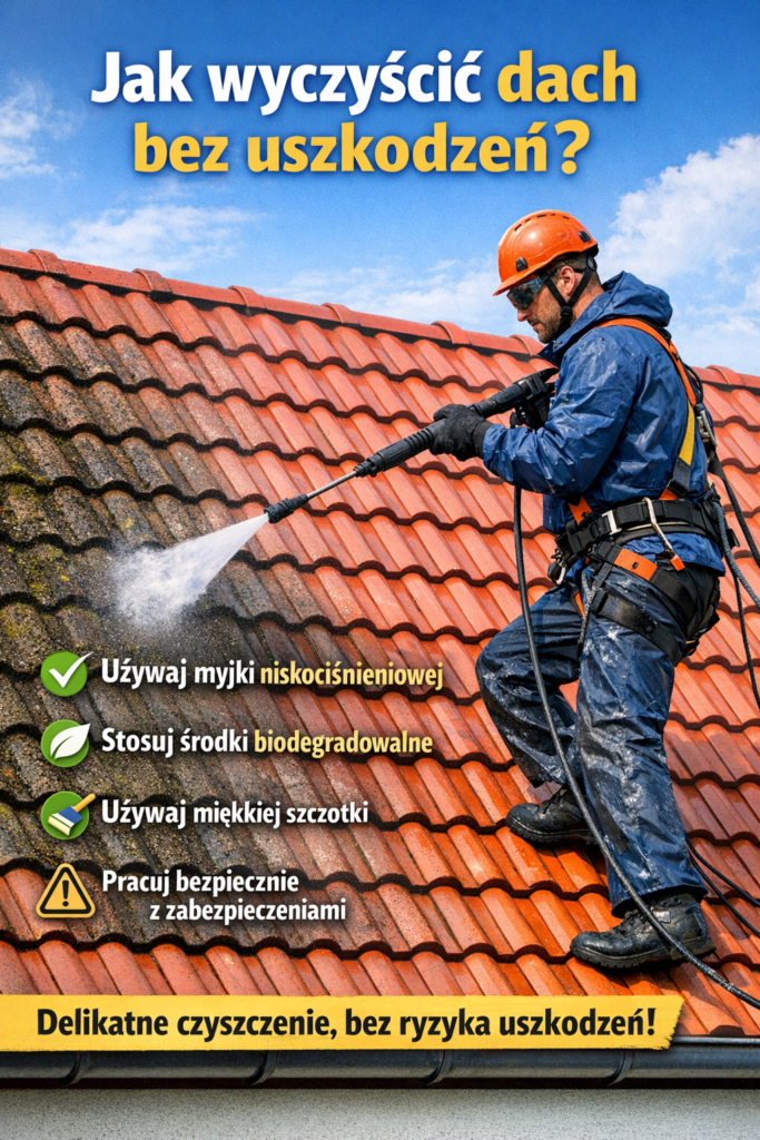 Jak wyczyścić dach bez uszkodzeń?
