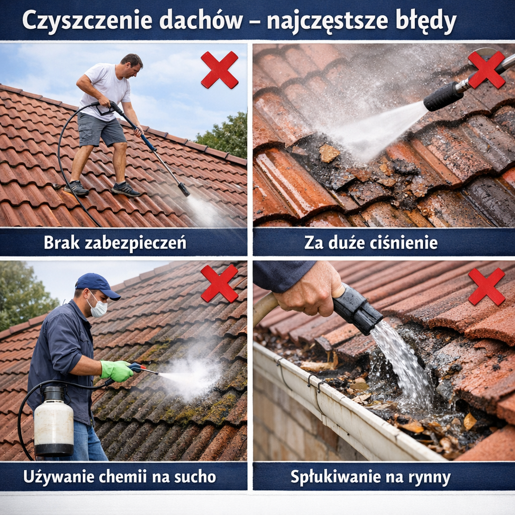 Czyszczenie dachów – najczęstsze błędy