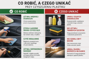 Co robić, a czego unikać przy czyszczeniu plastiku