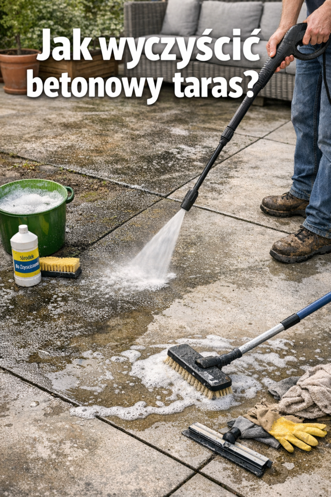 Jak wyczyścić betonowy taras?