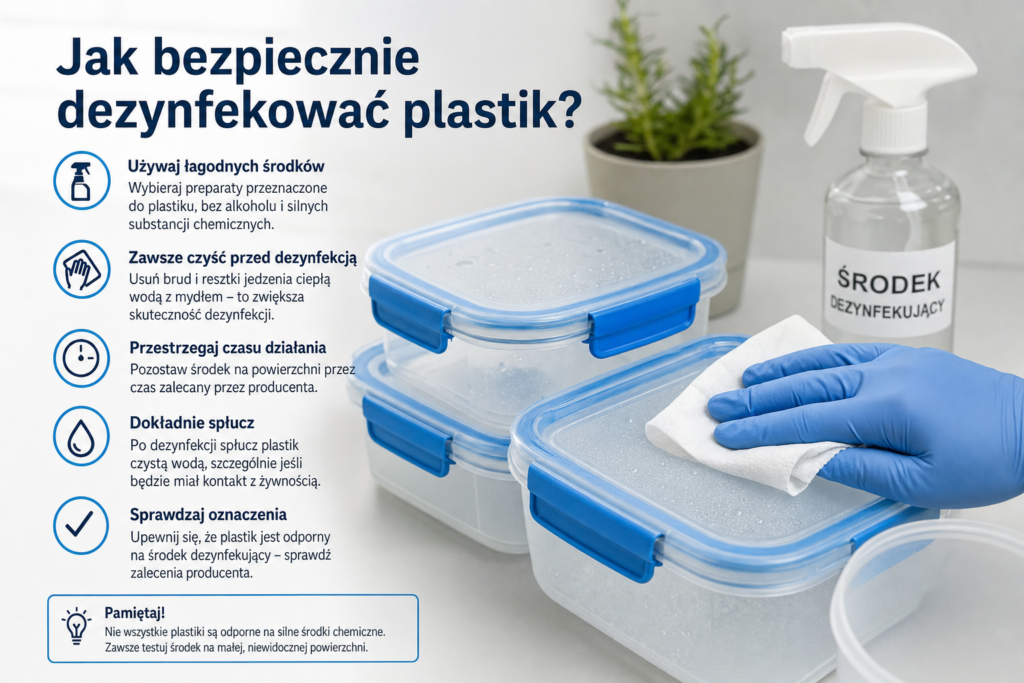 Jak bezpiecznie dezynfekować plastik?