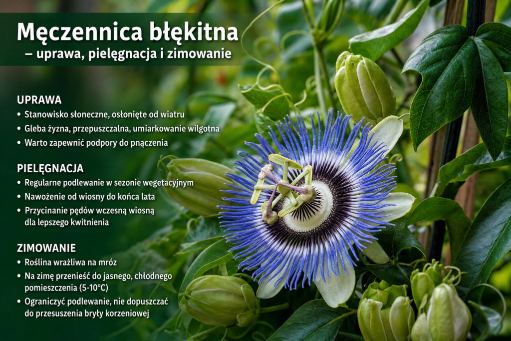 Męczennica błękitna – uprawa, pielęgnacja i zimowanie