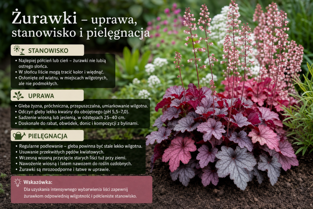 Żurawki – uprawa, stanowisko i pielęgnacja